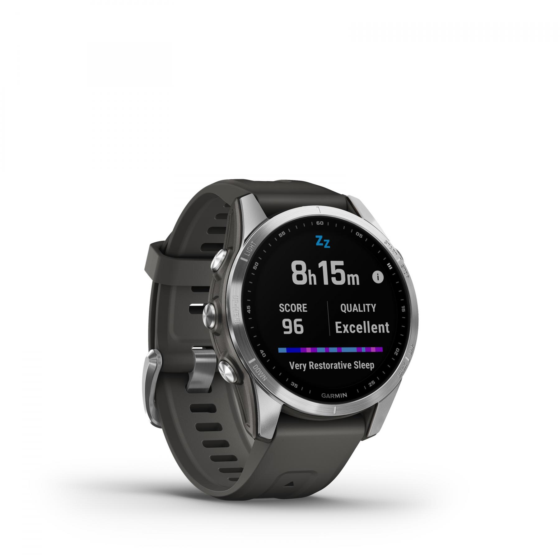 Garmin Fenix 7 Watch Silver with Graphite Band Harvey Norman