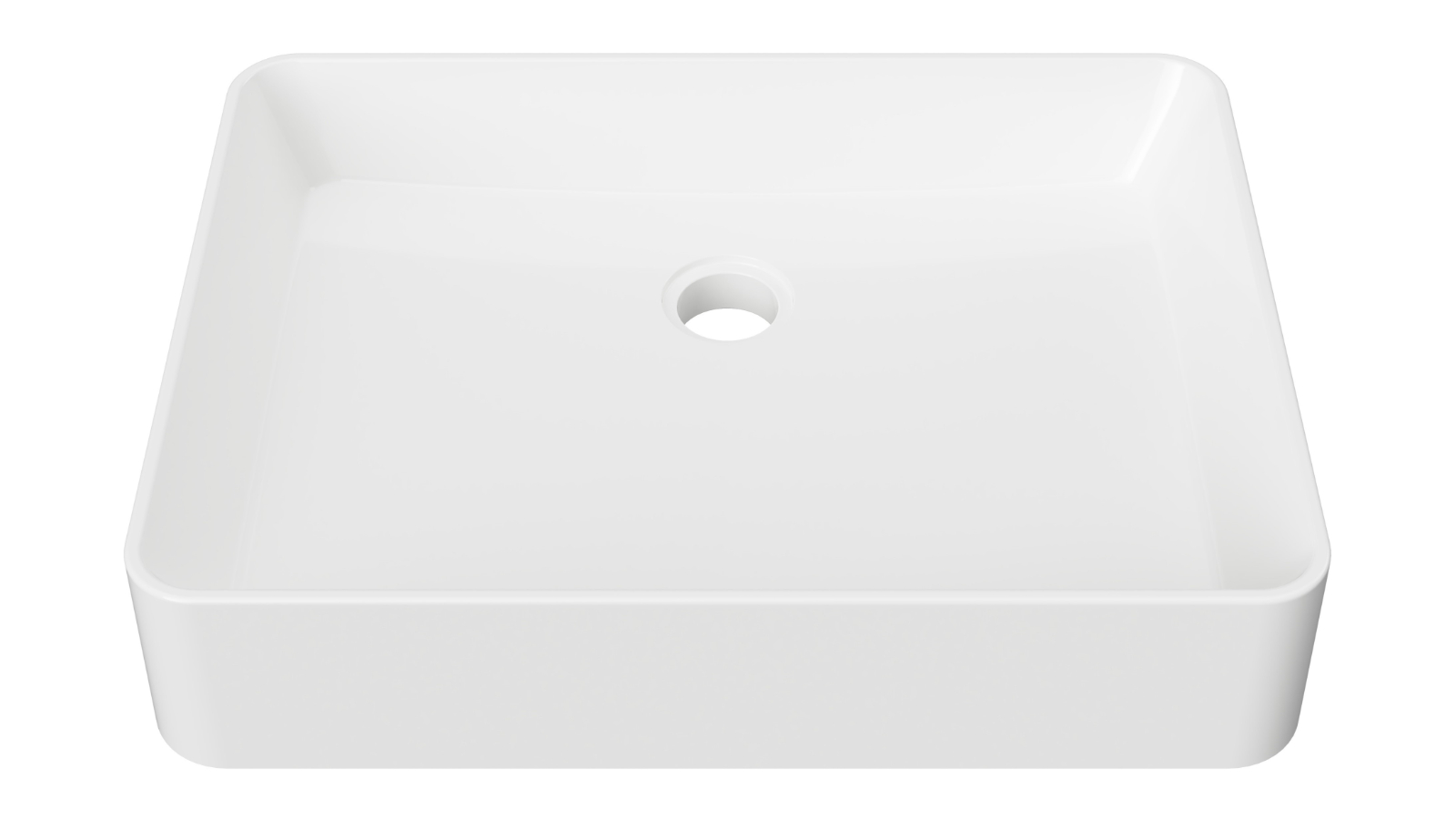Timberline Fergus 500mm Semi Recessed Basin - Gloss White