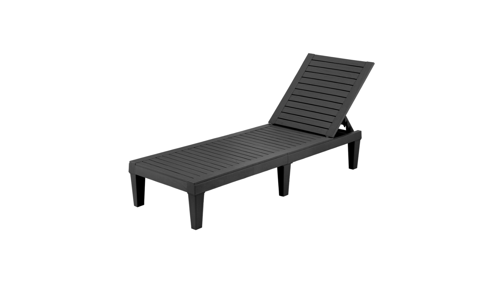 Gardeon Lightweight Sun Lounge Recliner - Black