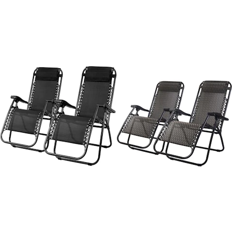 Gardeon 2 Piece Gravity Recliner Chairs