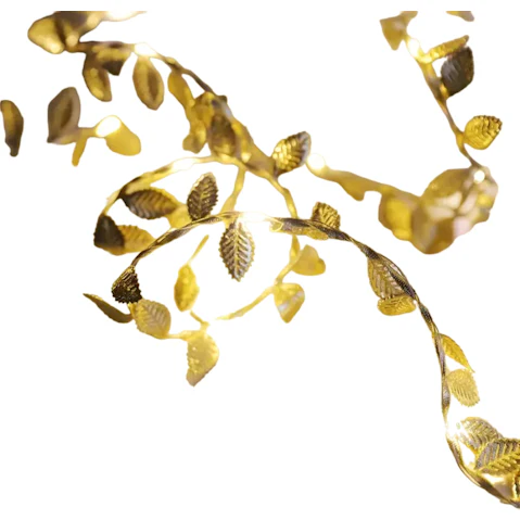 TM 20 LED Simulation Golden Leaf Decoration String Light - 2metre