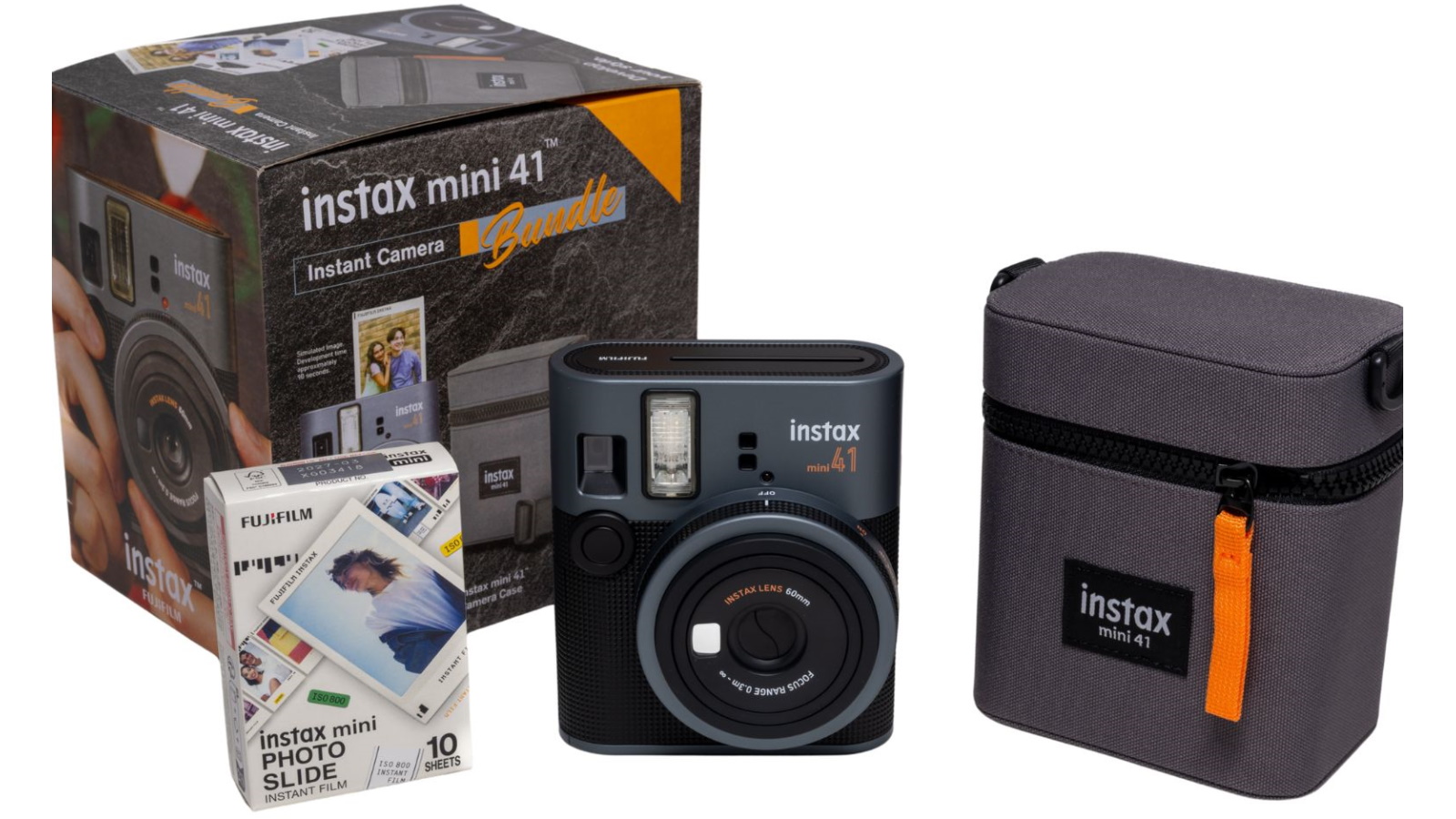 instax mini 41 Instant Camera Bundle - Black