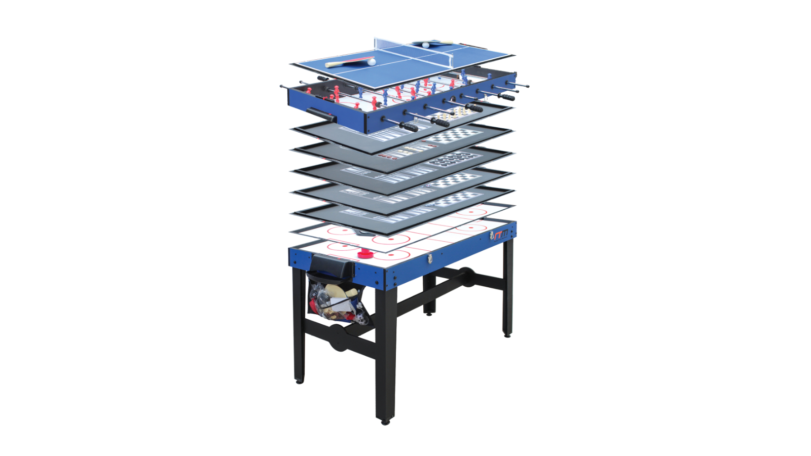 Serrano 12-in-1 Combo Games Tables Foosball Soccer Basketball Hockey Tennis - 4ft