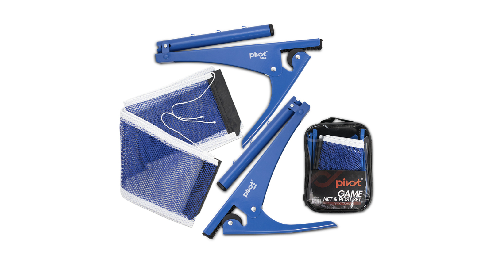 Pivot Sports Table Tennis Net and Post Set with Spring Clamp