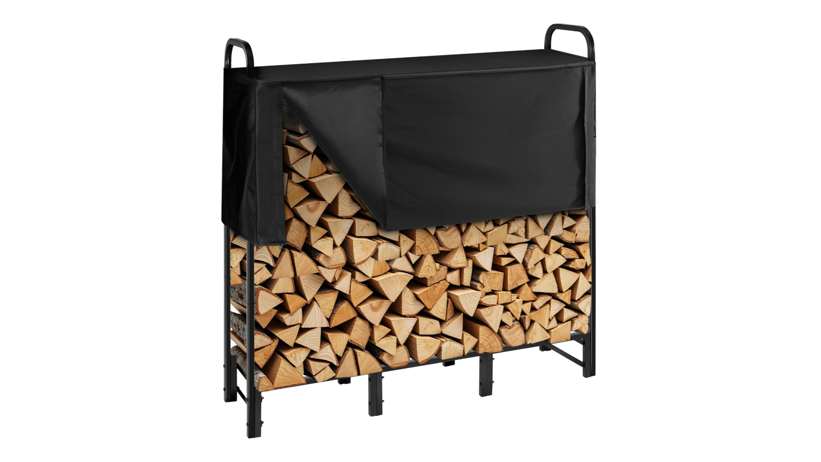 Pretty & Practical 1.22m Firewood Rack with Waterproof Cover - 181kg