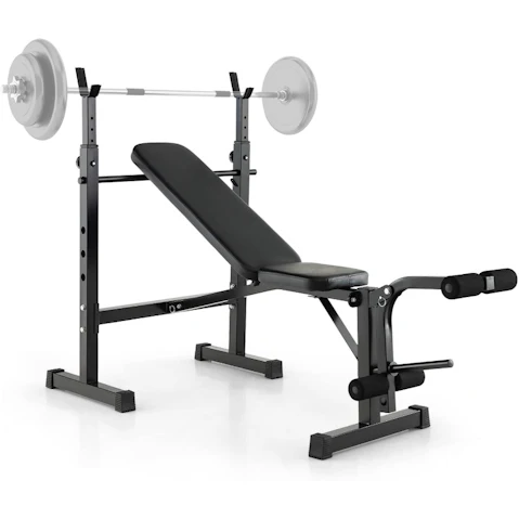 Costway Adjustable Weight Bench Home Gym Equipment - Black