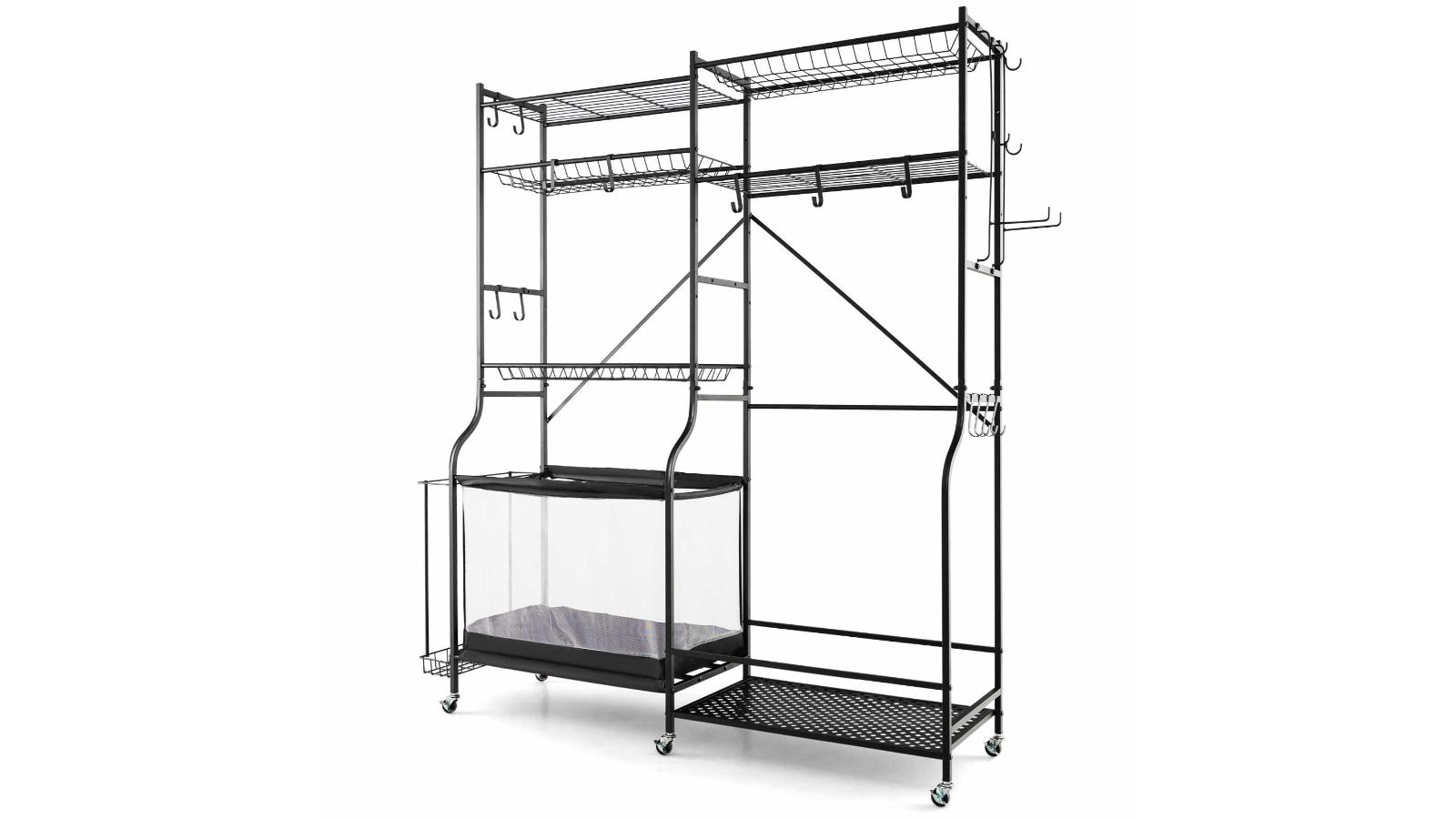 Costway All-in-One Golf Bag and Equipment Storage Rack