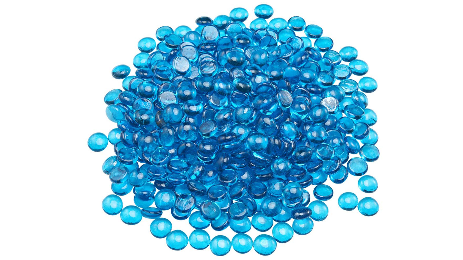 Vevor 9kg Fire Glass 1.9cm Fireplace Glass Rocks for Fire Pit - Caribbean Blue