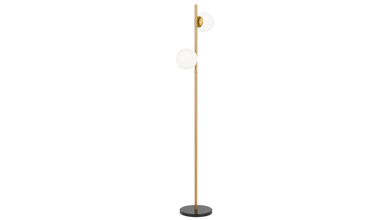 Pretty & Practical Altostone 2 Lights Floor Lamp with Gold Finish and Marble Base