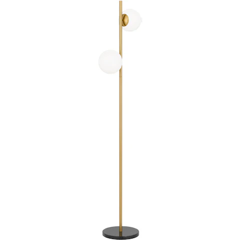 Pretty & Practical Altostone 2 Lights Floor Lamp with Gold Finish and Marble Base