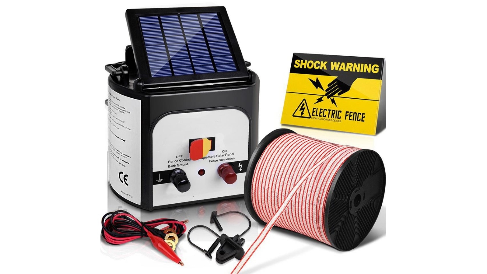 Giantz 8km 0.3J Solar Electric Fence Energiser