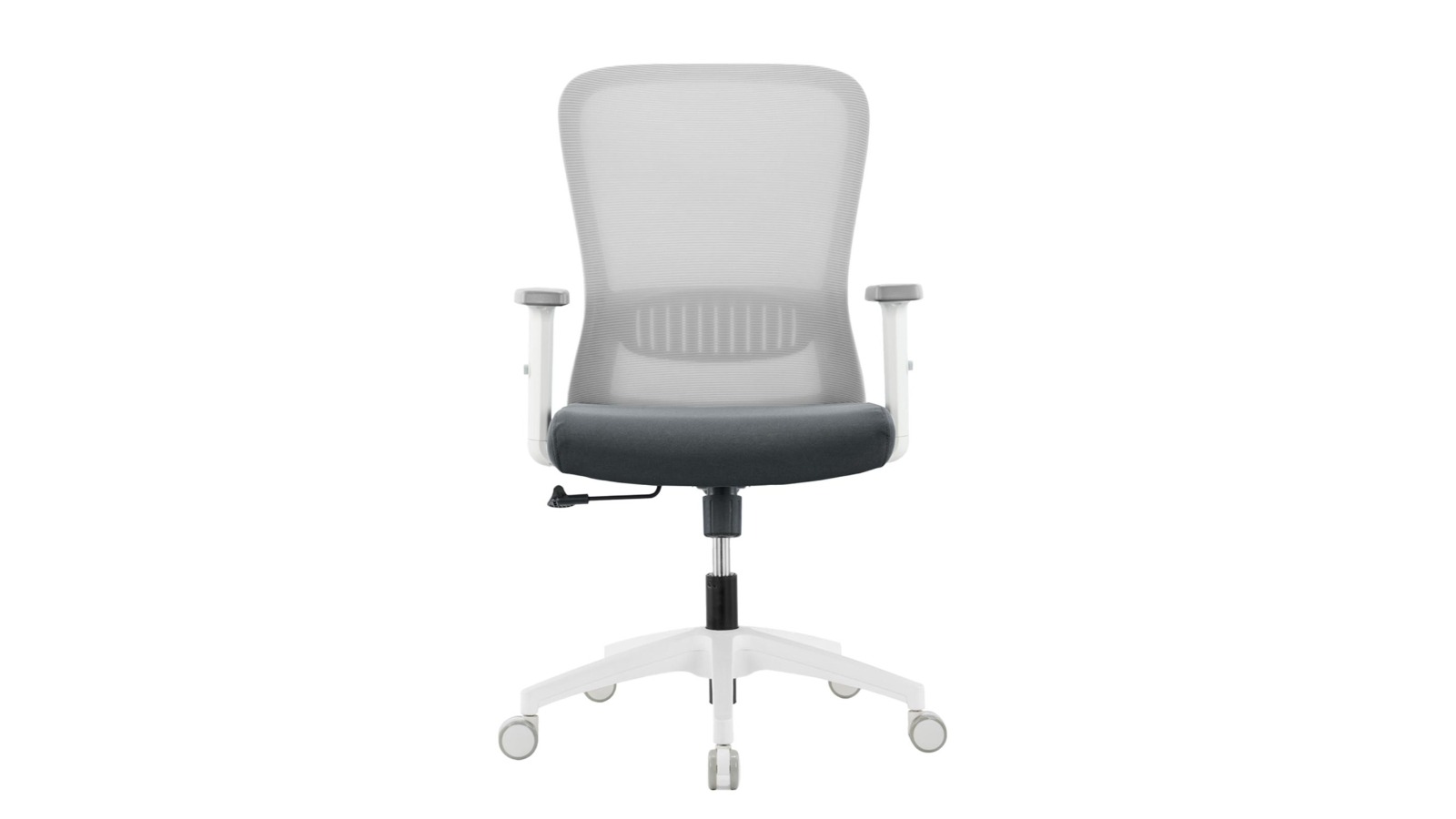 Sabia Adjustable Armrests Aston Ergonomic Office Chair - White/ Grey