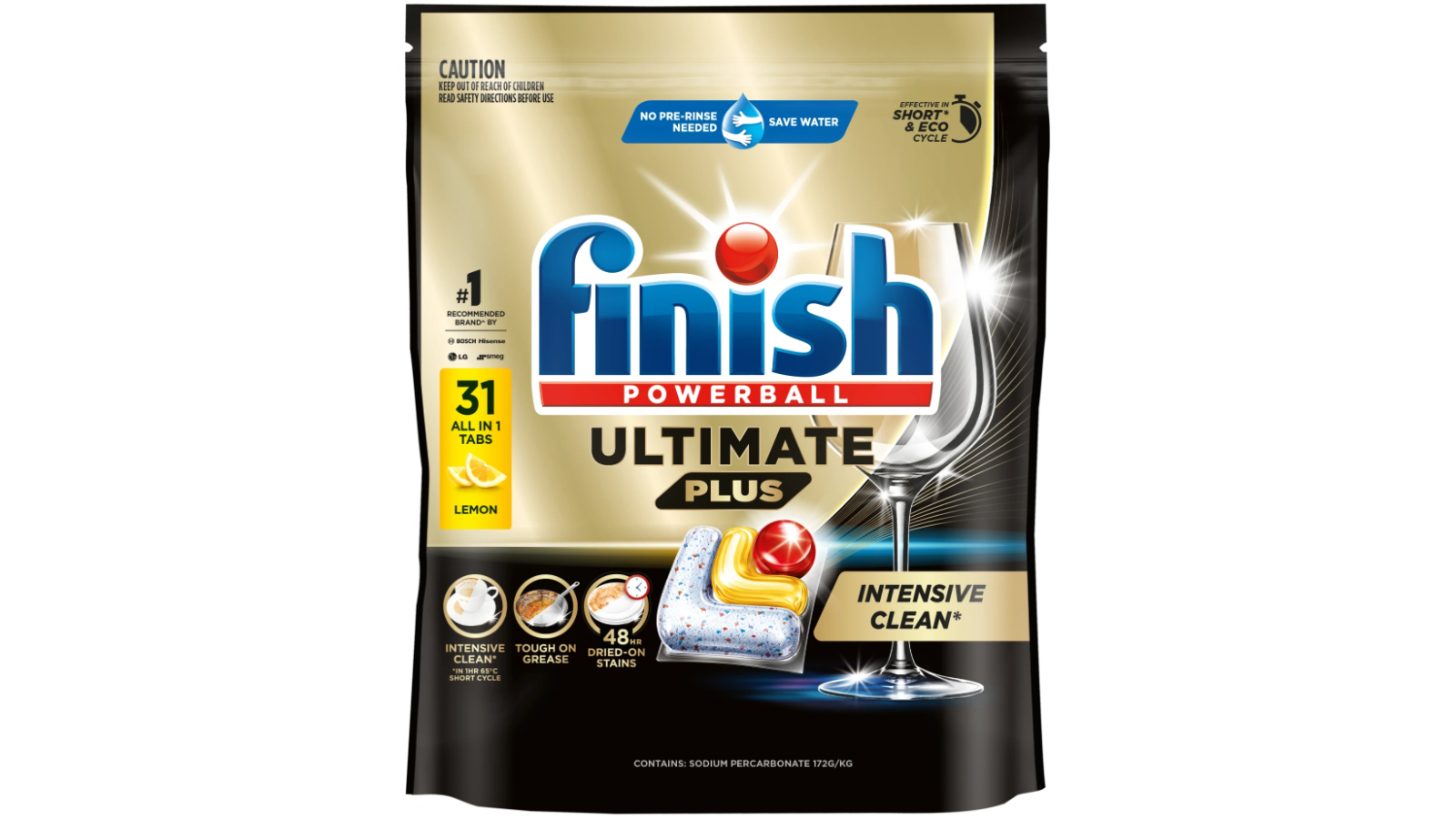 Finish Pack of 31 All-in-One Powerball Ultimate Plus Reg Dish Capsule
