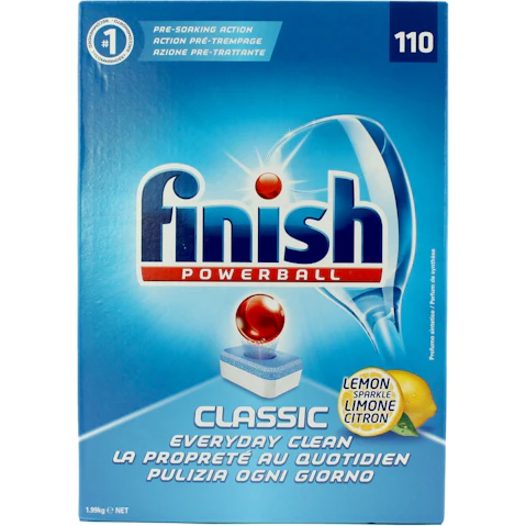 Finish Powerball Classic 110 Pack Lemon Sparkle Dishwashing Tablet