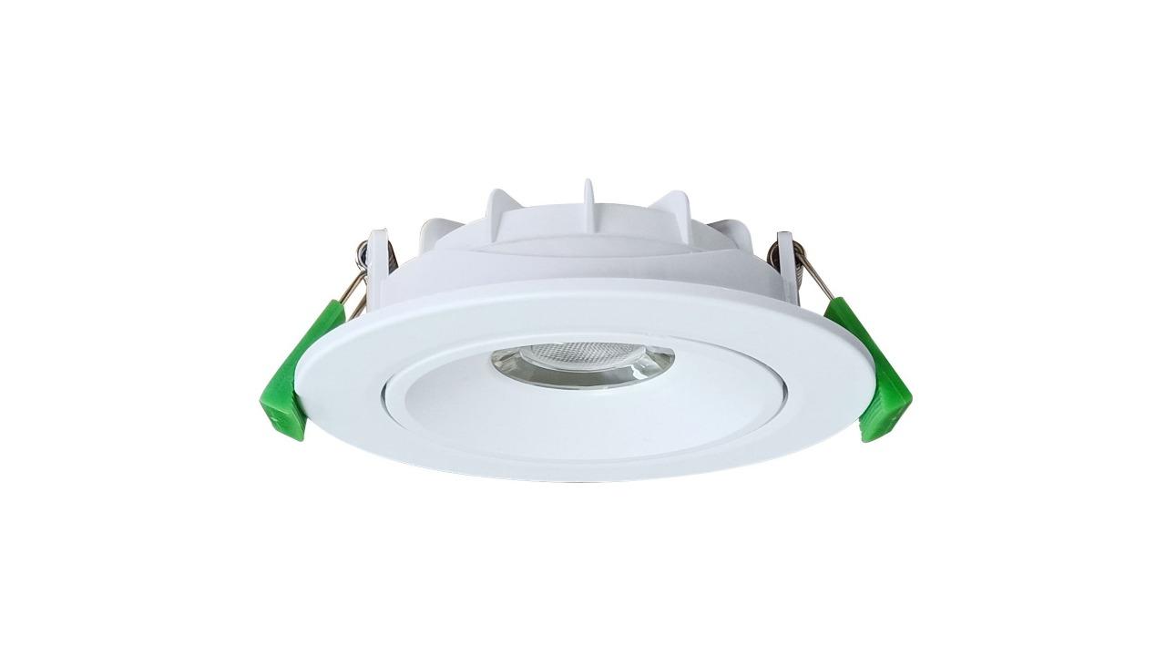 CLA 8W Firefly01A IP20 LED Tri-CCT Gimbal Dimmable  Cut outRound Downlight - White