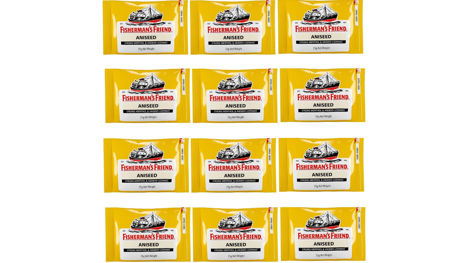 Fisherman's Friend Box of 12 Aniseed Lozenges - 25g
