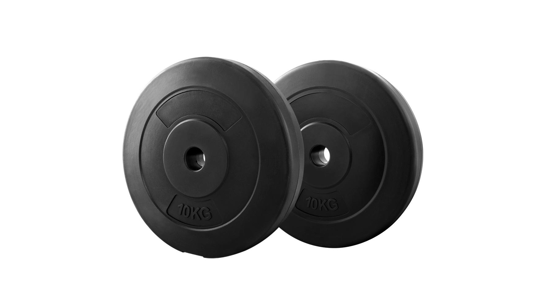 Standard 10 kg Barbell Weight Plates - 2 Piece