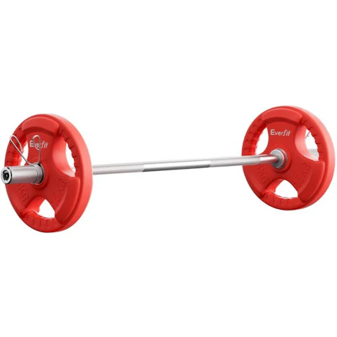 Everfit 120cm Home Gym Weight Lifting Barbell Set - 36kg