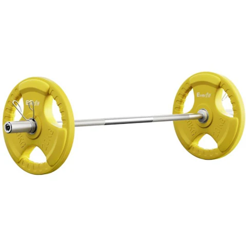 Everfit 46kg Dumbbell Barbell Plate Weight Lifting - Yellow