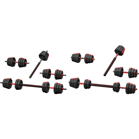 Everfit Adjustable Dumbbell Barbell Set