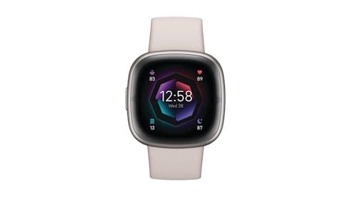 Fitbit Sense Smart Watch Lunar White/Platinum Aluminium