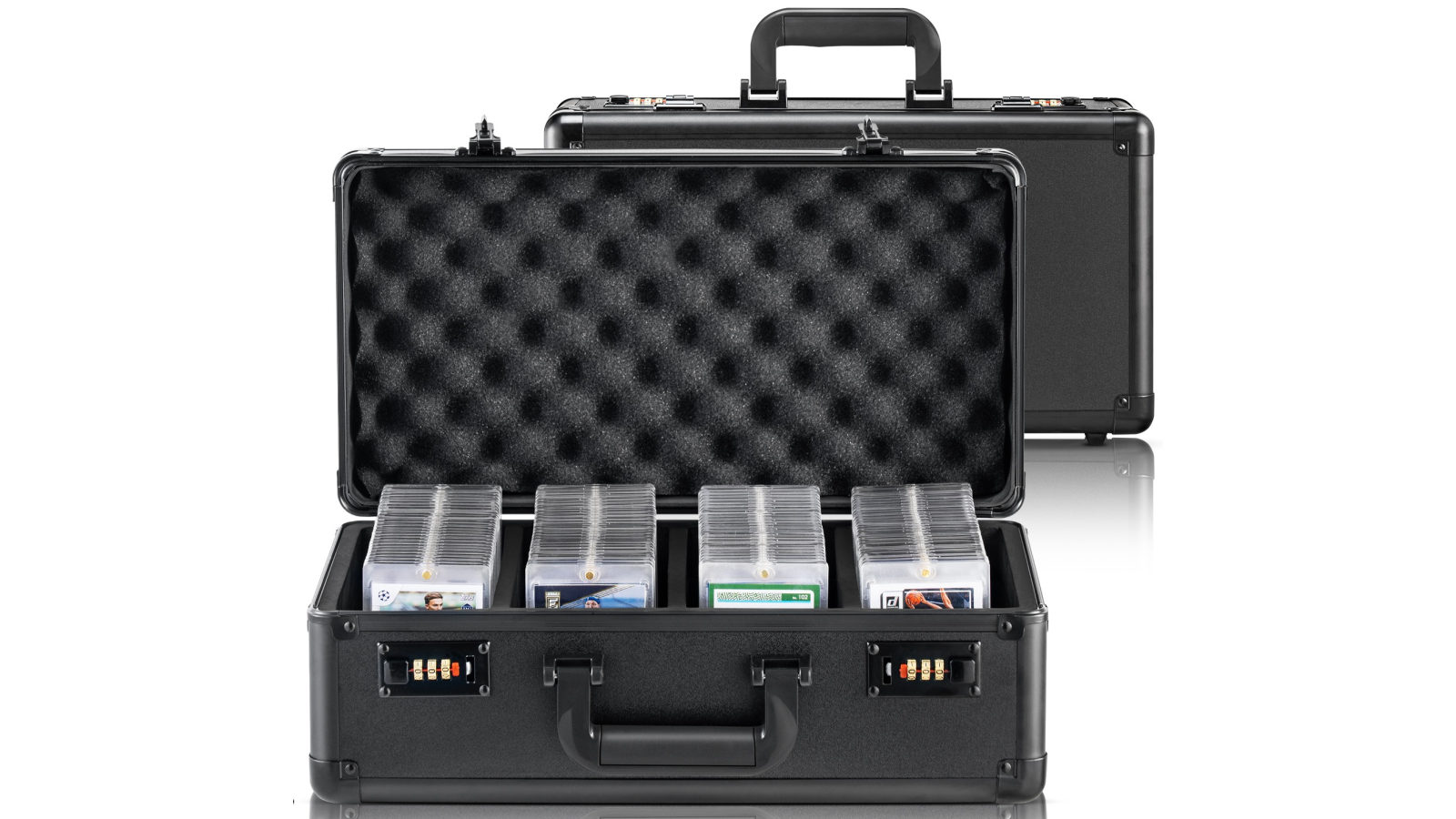 Vevor 20PSA Graded Card Storage Box 4 Slots Sports Card Holder Case Coded Lock