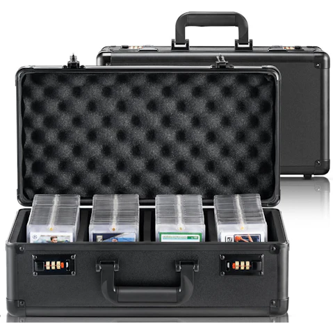 Vevor 20PSA Graded Card Storage Box 4 Slots Sports Card Holder Case Coded Lock