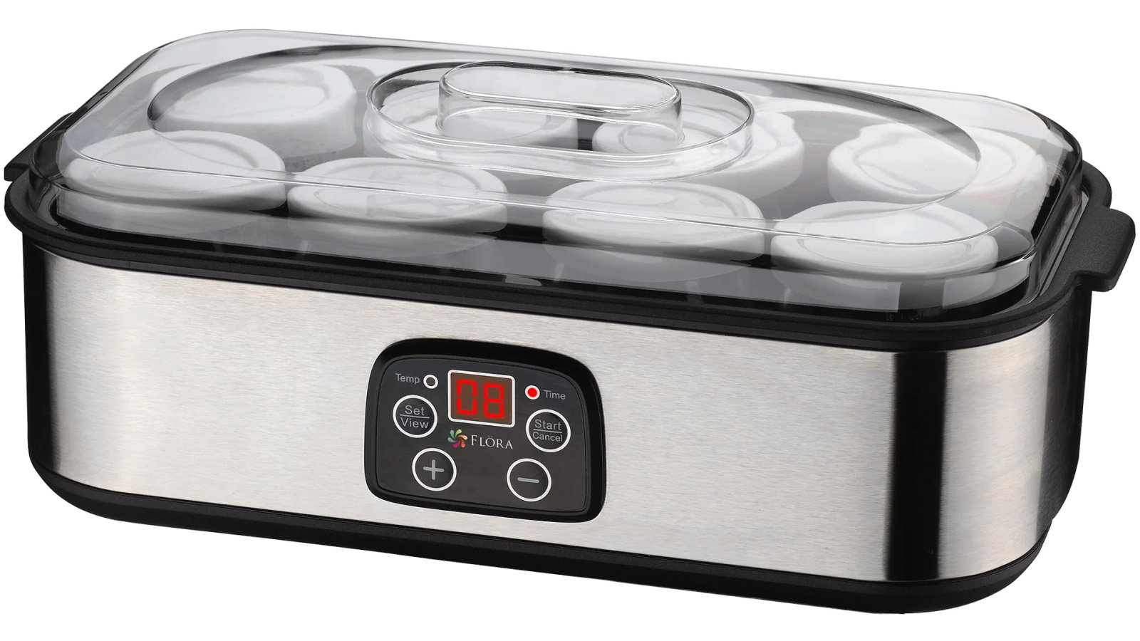 Flora FL-YME-816 Electric Yogurt Making Machine with 8 Glass Jars