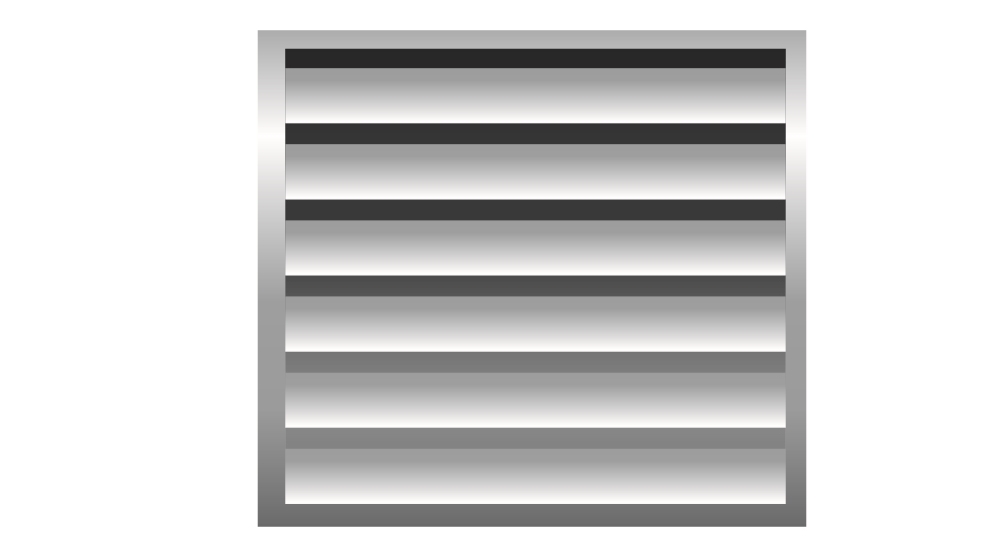 Sirius 28.5cmx21.5cm Rectangular Fixed Louvre Grill with Std Blades - Anodised