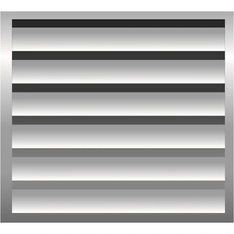 Sirius 28.5cmx21.5cm Rectangular Fixed Louvre Grill with Std Blades - Anodised