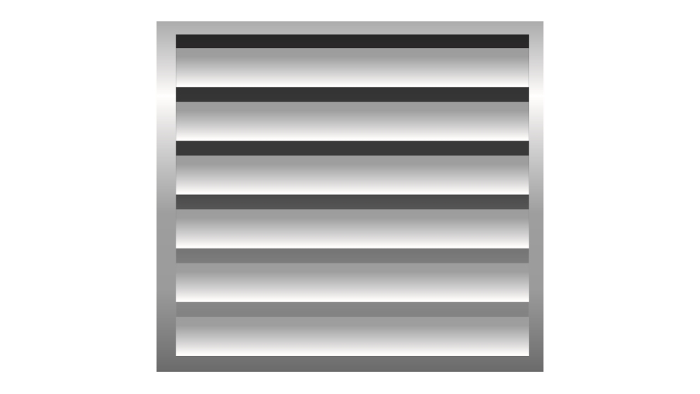 Sirius 28.5cmx21.5cm Rectangular Fixed Louvre Grill with Std Blades - White