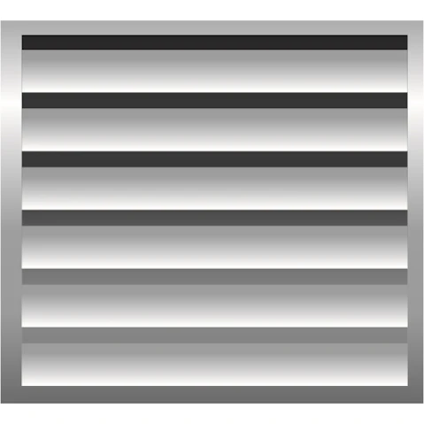 Sirius 28.5cmx21.5cm Rectangular Fixed Louvre Grill with Std Blades - White