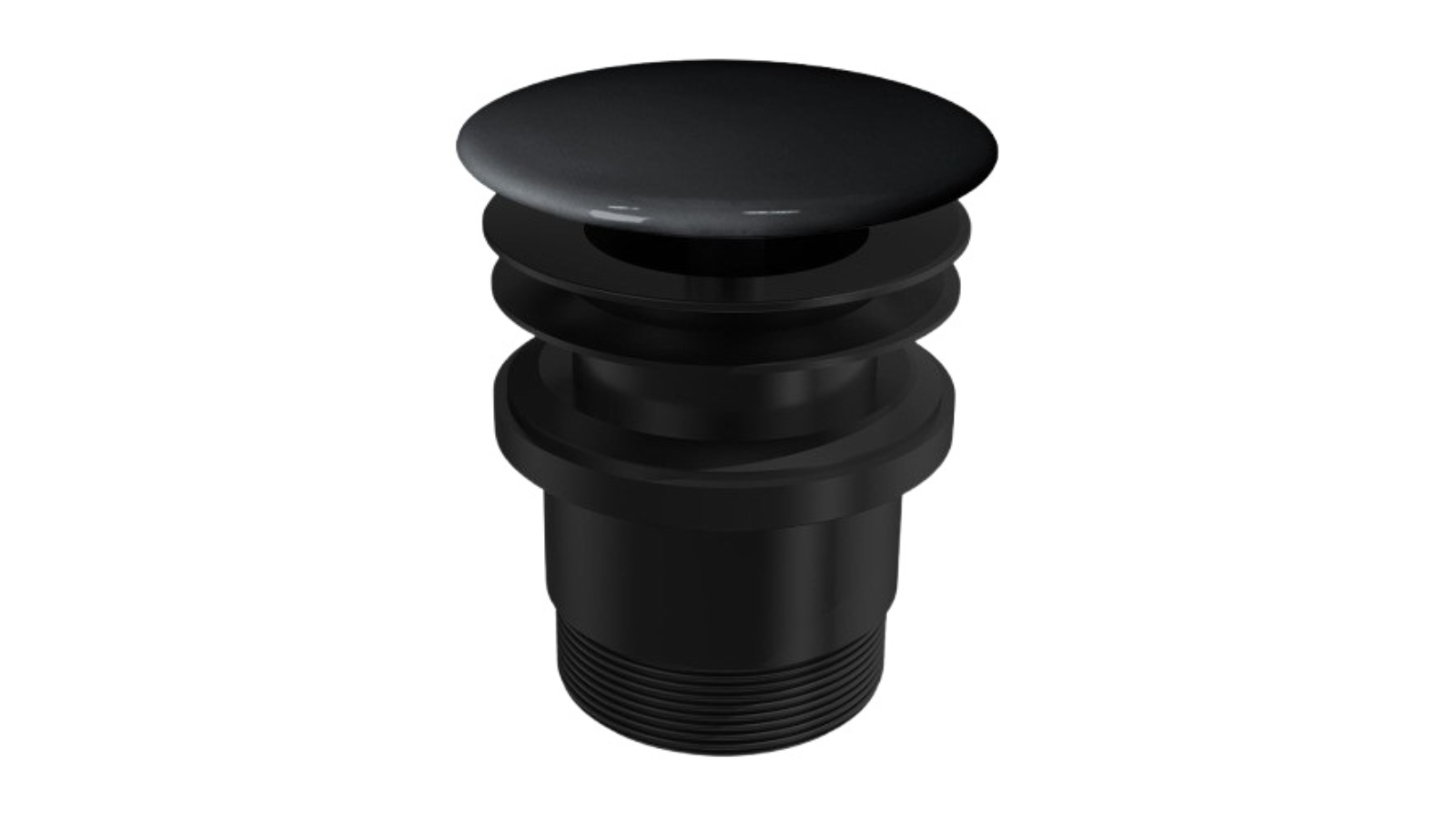 Parisi Flamina Constant Flow Waste with Domed Ceramic Top and Universal Waste - Gloss Black