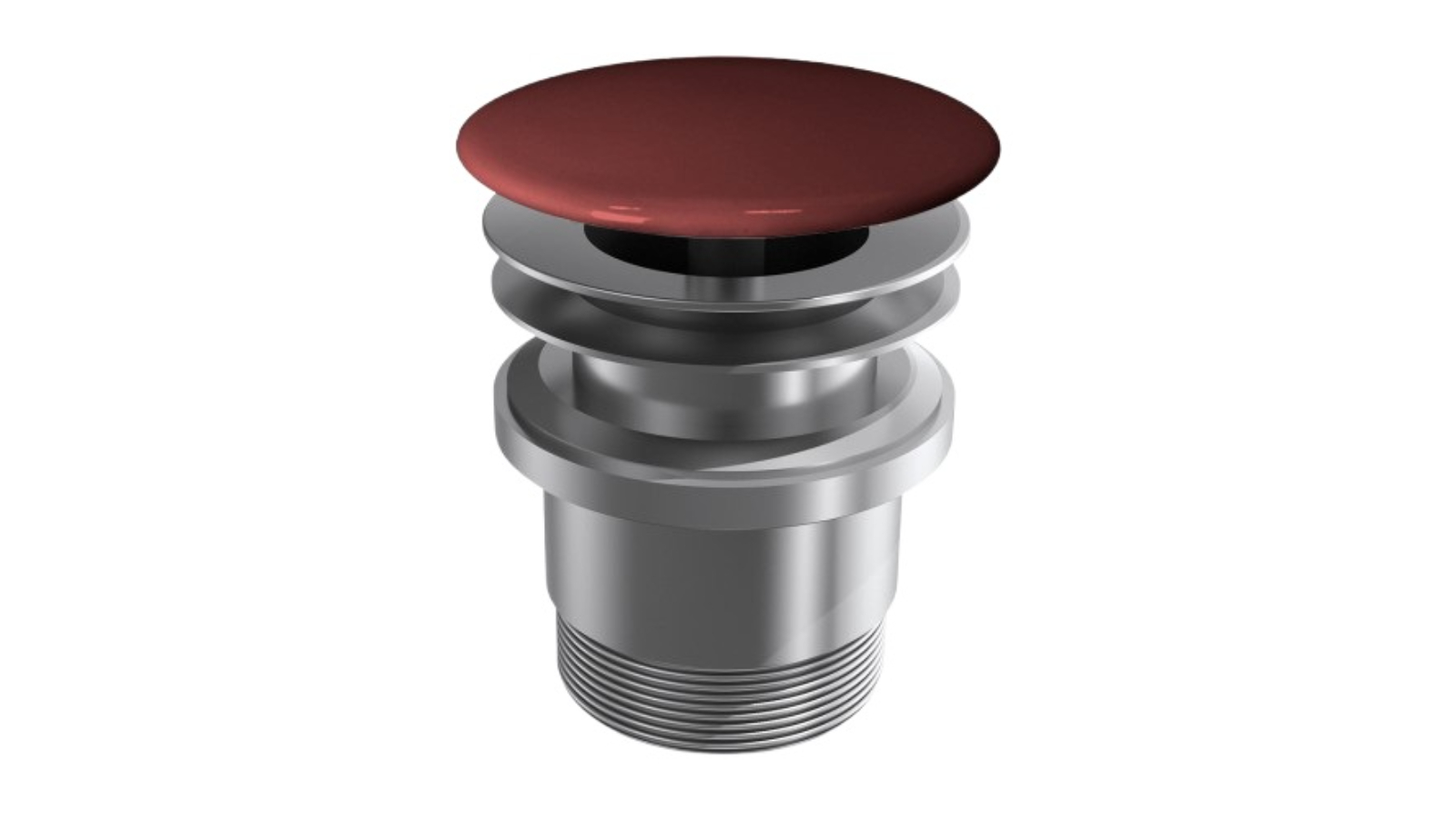 Parisi Flamina Constant Flow Waste with Domed Ceramic Top and Universal Waste - Rosso Rubens