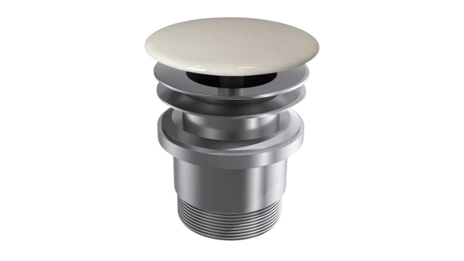 Parisi Flamina Constant Flow Waste with Domed Ceramic Top and Universal Waste - Gloss White