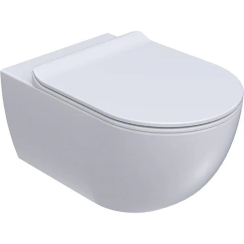 Parisi App Wall Hung Pan with Soft Close Seat - Gloss White