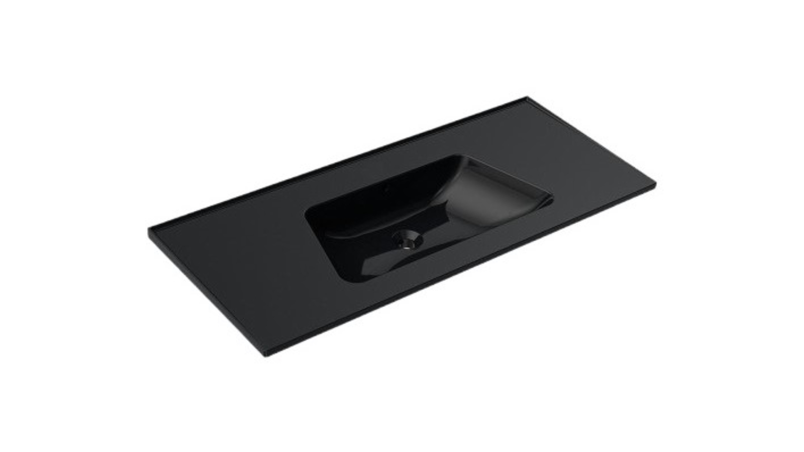 Parisi Bloom 120 Wall Basin 0 Tap Hole - Gloss Black