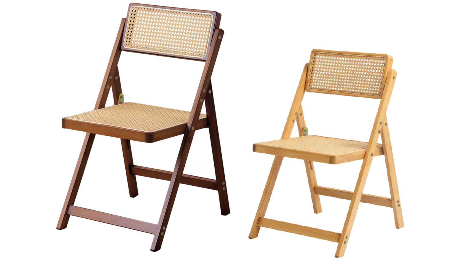 Lauft Foldable Bamboo Chair wtih Rattan Seat and Backrest
