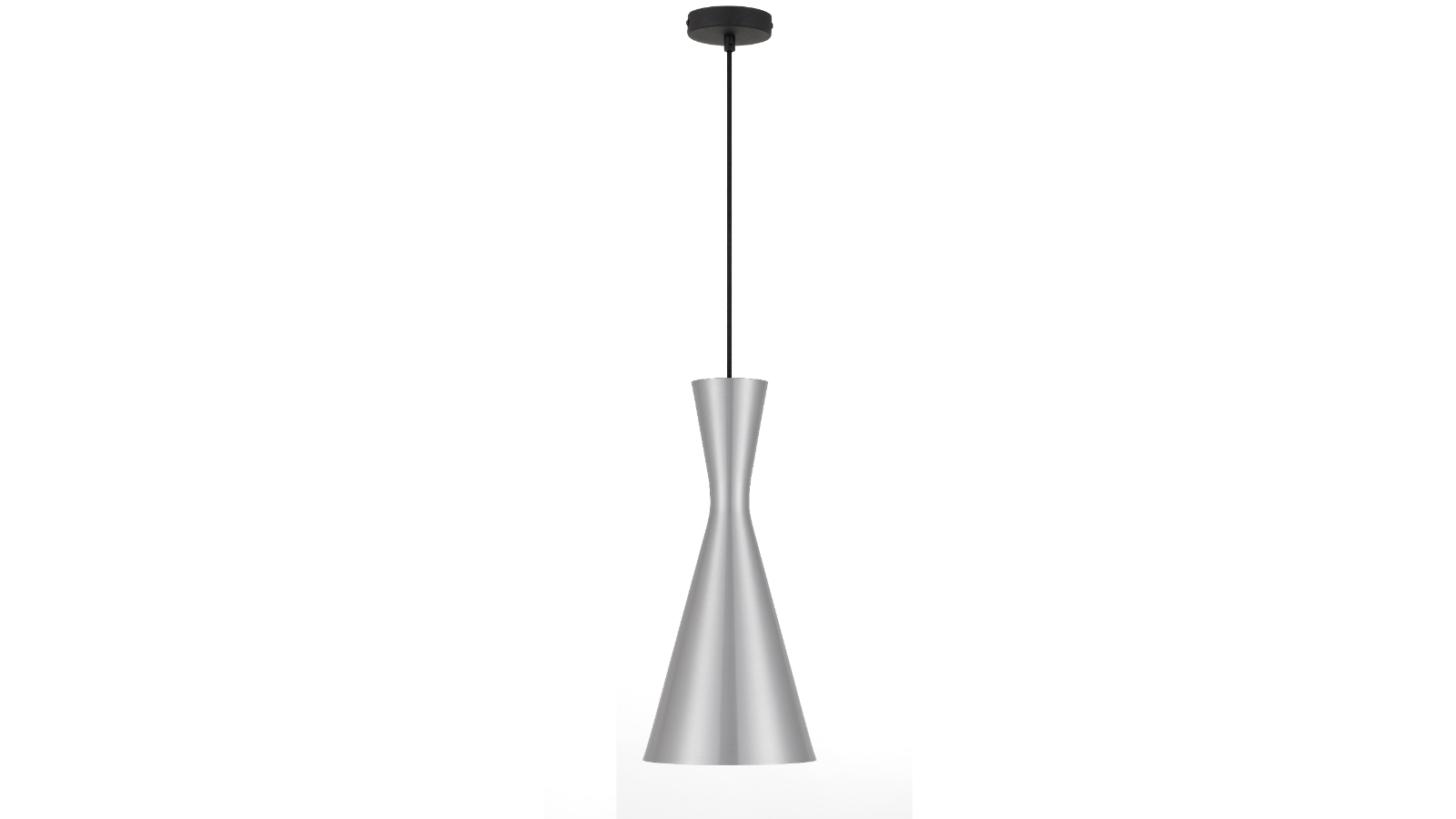 Pretty & Practical Cantostone Aluminium/Black Brushed Pendant with Sleek Appeal - 20cm