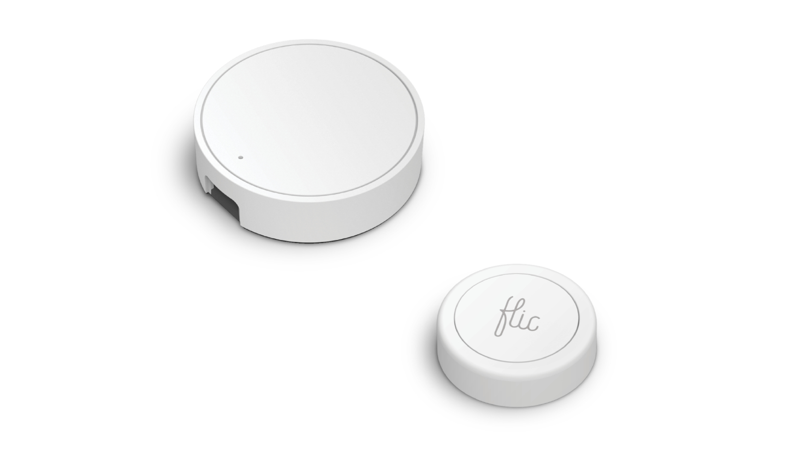 Flic Smart Button + Hub Mini Starter Kit - White