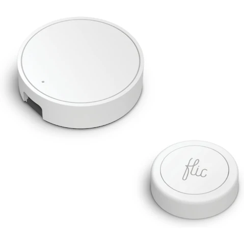 Flic Smart Button + Hub Mini Starter Kit - White