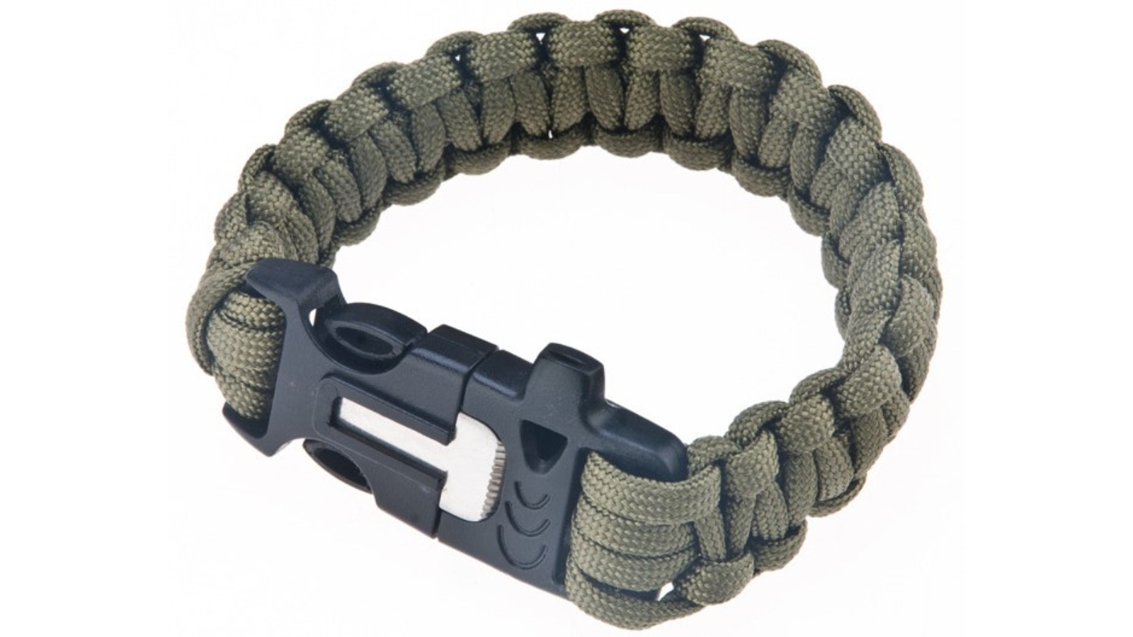 TODO Flint Survival Bracelet Woven Paracord Emergency Whistle Camping Tool - 3m 
