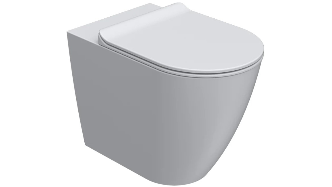 Parisi Link Wall Faced Pan with Soft Close Seat - Milky White