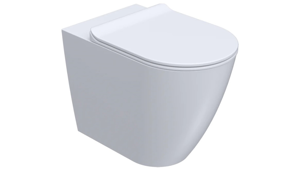 Parisi Link Wall Faced Pan with Soft Close Seat - Gloss White