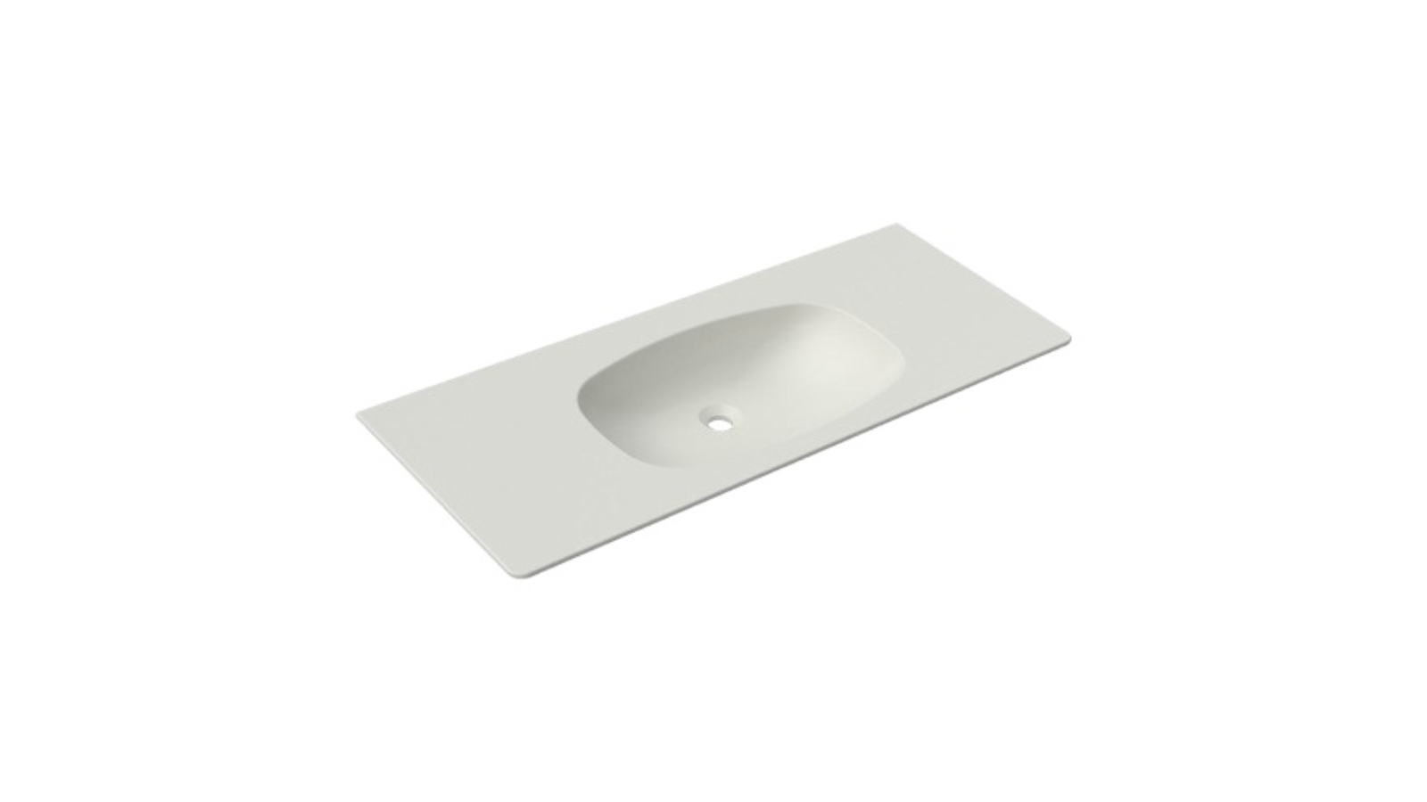Parisi Nudaflat 120 Wall Basin 0 Tap Hole - Milky White