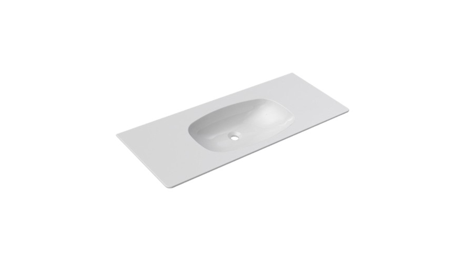 Parisi Nudaflat 120 Wall Basin 0 Tap Hole - Gloss White