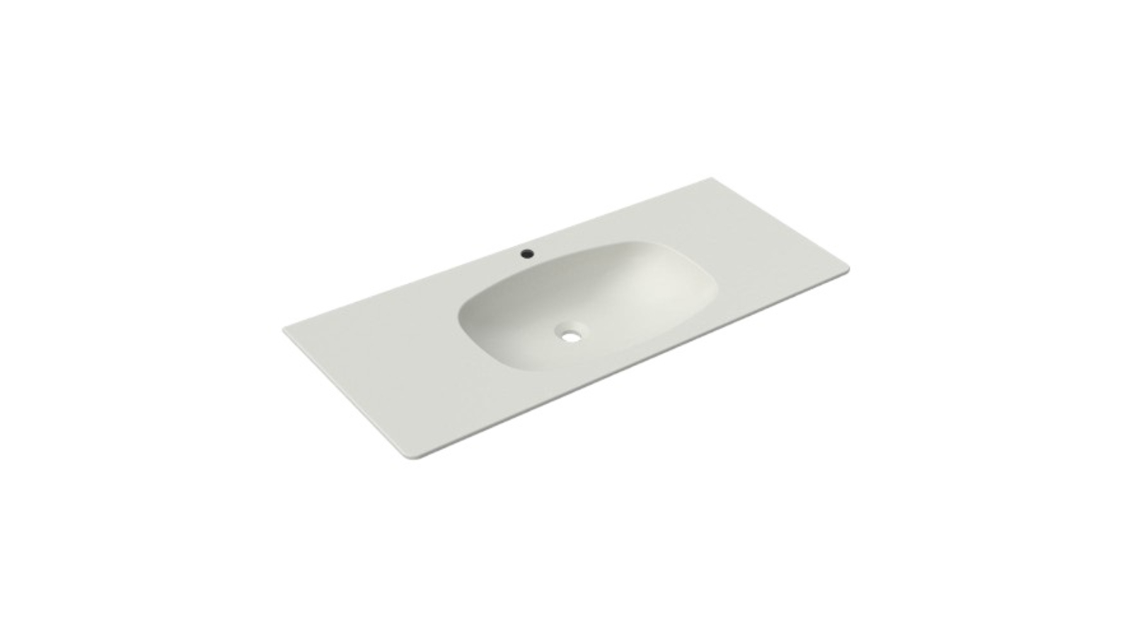 Parisi Nudaflat 120 Wall Basin 1 Tap Hole - Milky White