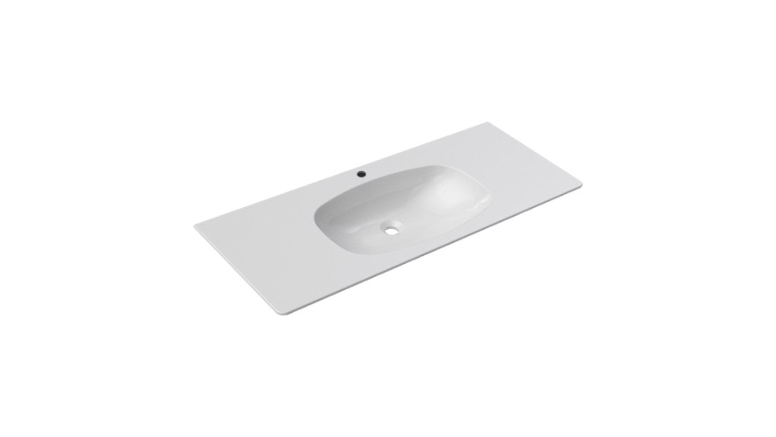 Parisi Nudaflat 120 Wall Basin 1 Tap Hole - Gloss White
