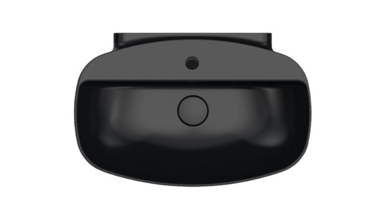 Parisi Nudaslim 60 Back to Wall Bench Basin with Tap Landing 1 Tap Hole - Gloss Black