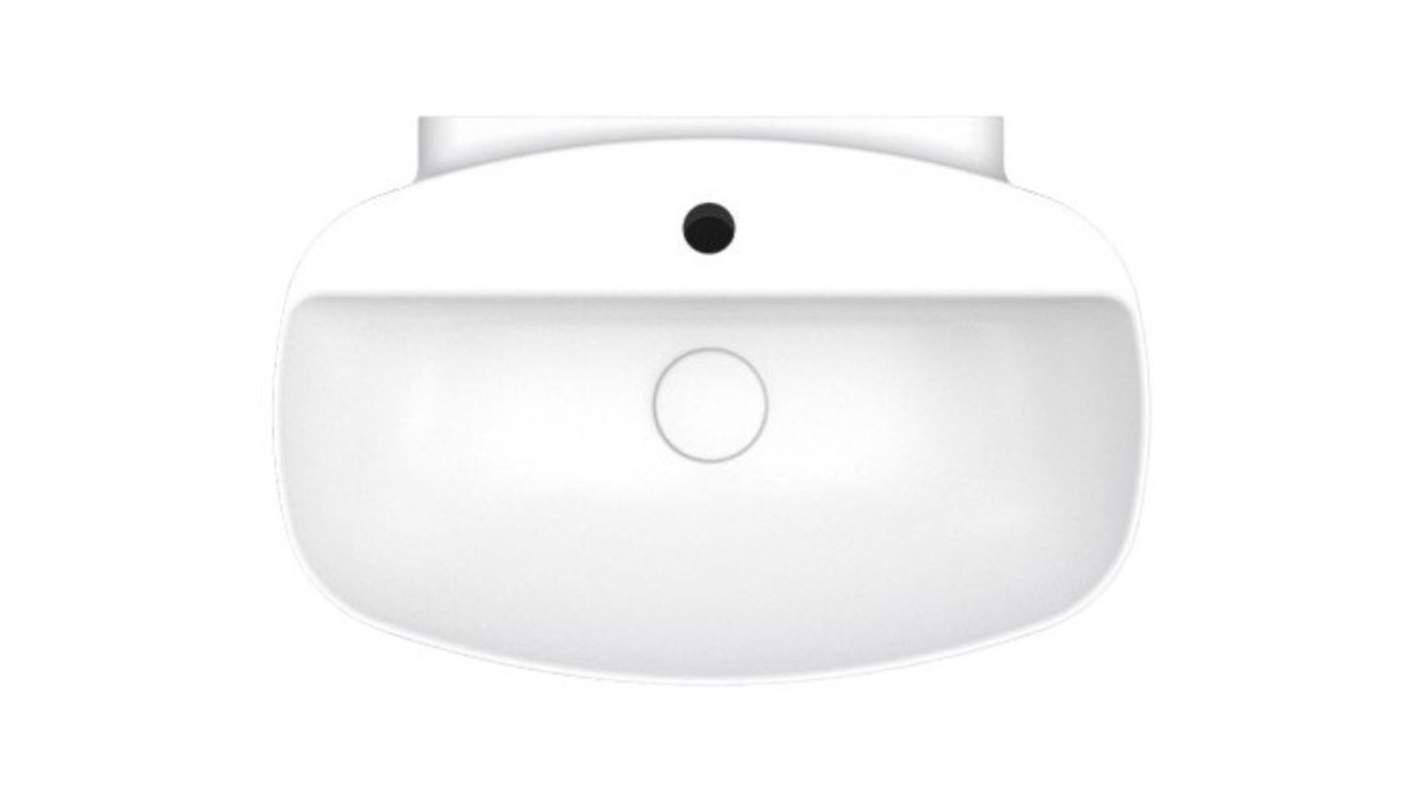 Parisi Nudaslim 60 Back to Wall Bench Basin with Tap Landing 1 Tap Hole - Gloss White
